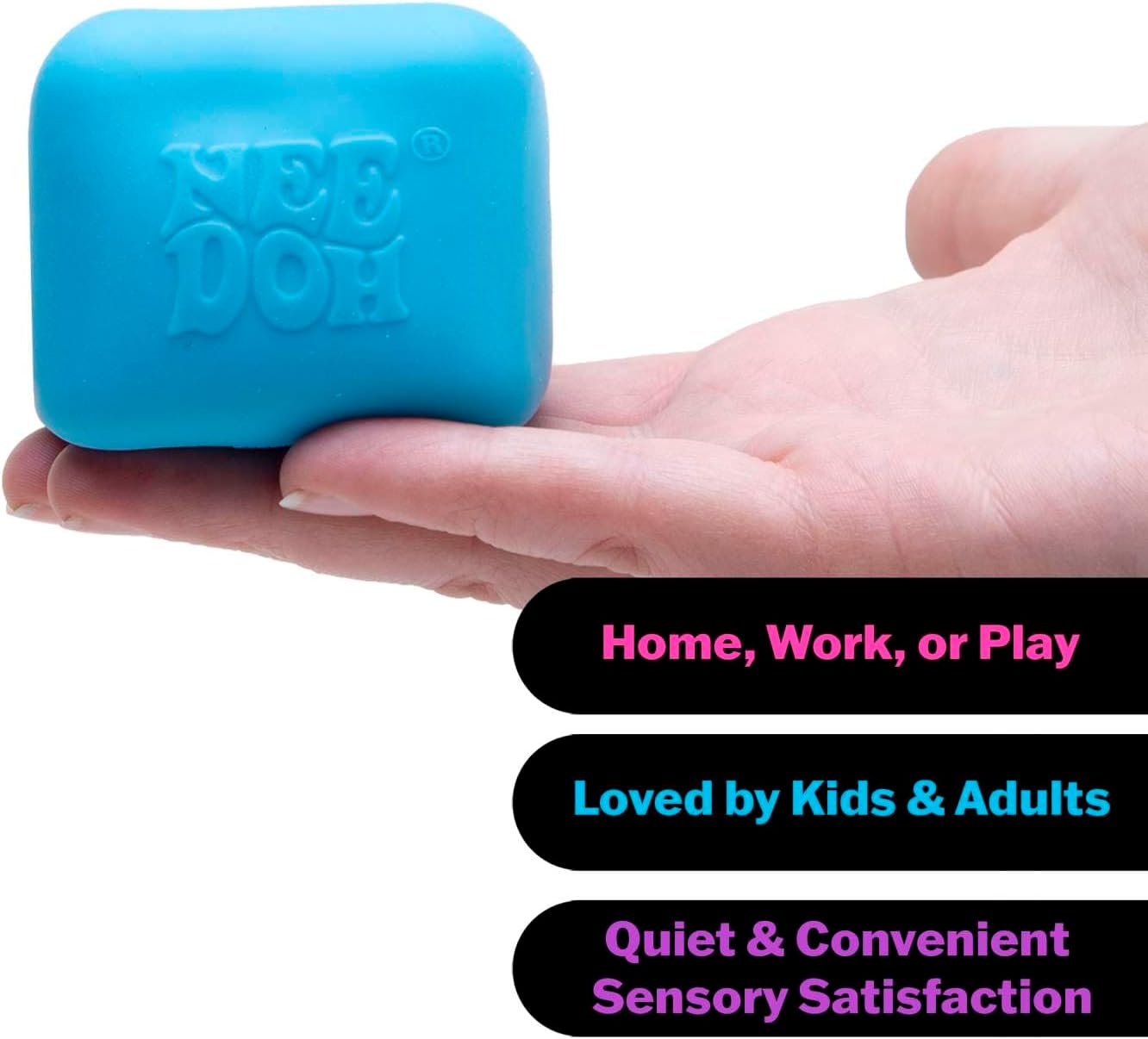 Schylling NeeDoh Nice Cube Glow - Squeeze Toy with a Super Solid Squish - Image 4