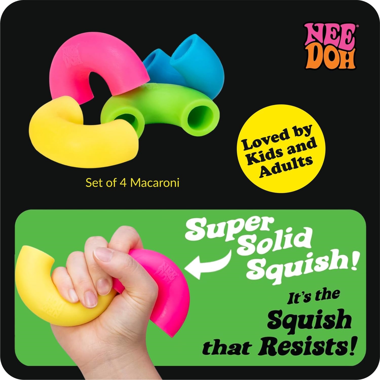 NeeDoh Mac ‘N-- Squeeze - 4 Squishy Noodles - Assorted - Image 7