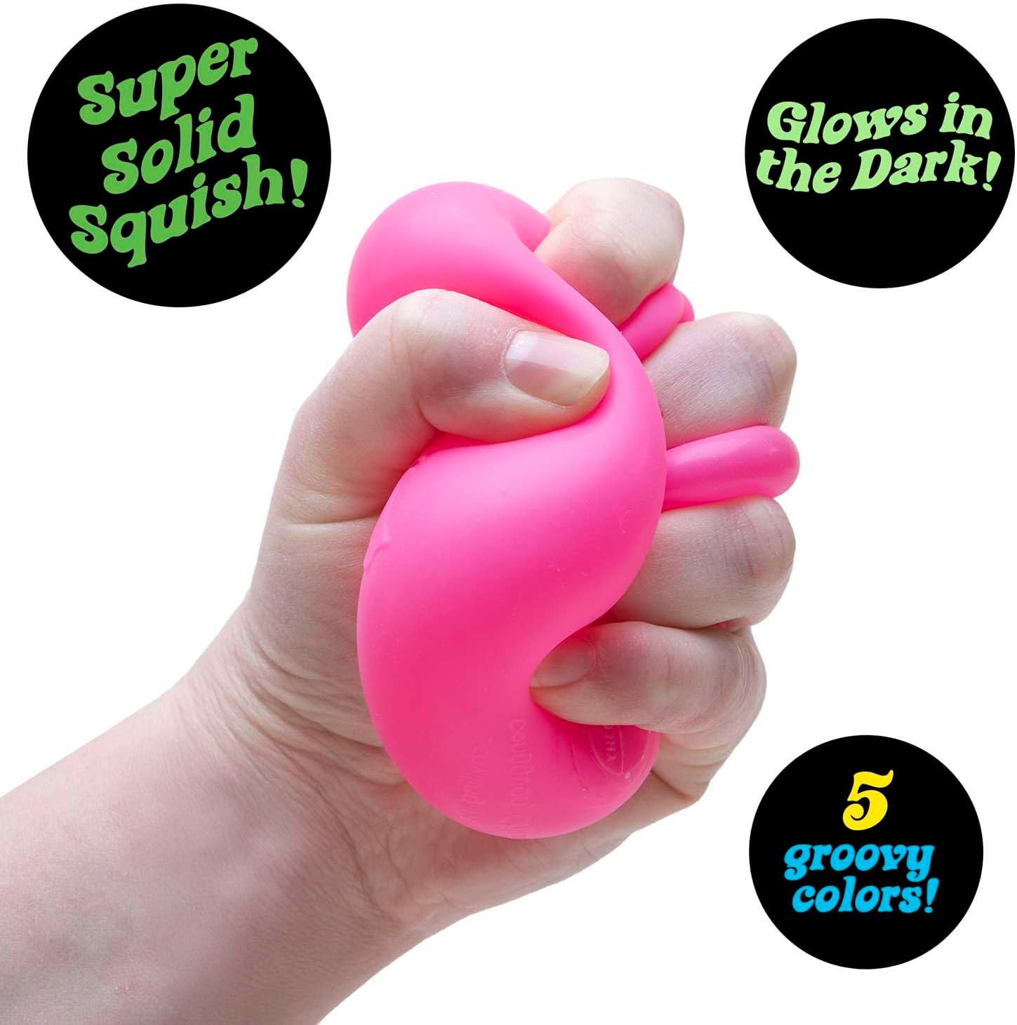 Schylling NeeDoh Nice Cube Glow - Squeeze Toy with a Super Solid Squish - Image 3