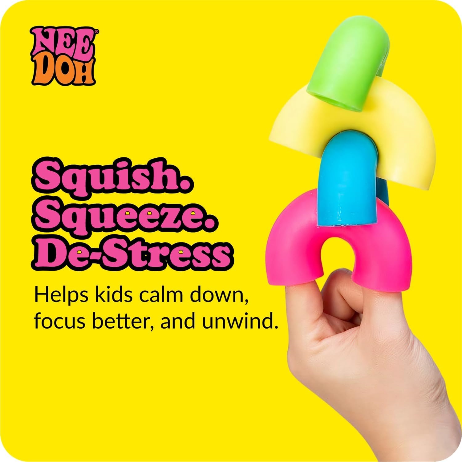 NeeDoh Mac ‘N-- Squeeze - 4 Squishy Noodles - Assorted - Image 6