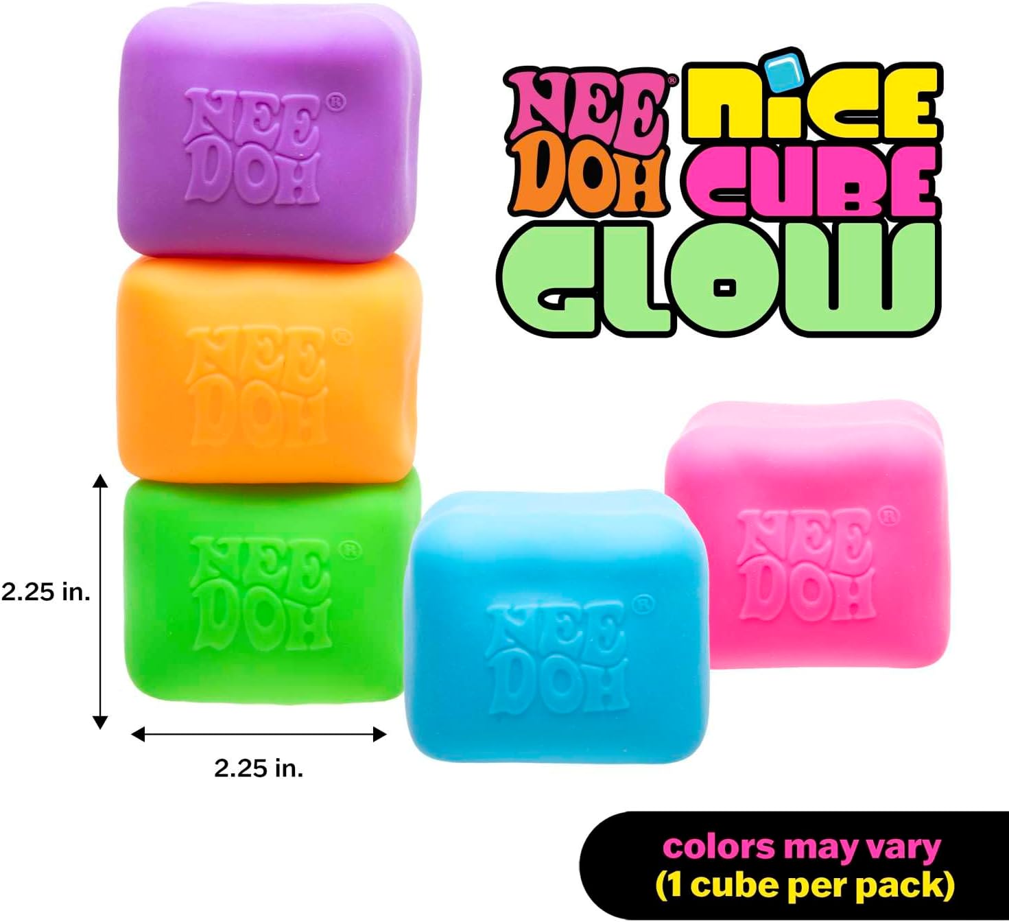 Schylling NeeDoh Nice Cube Glow - Squeeze Toy with a Super Solid Squish - Image 5