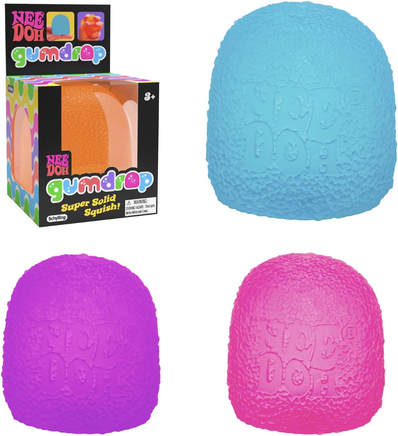 Schylling NeeDoh Gumdrop - Textured Sensory Toy with Super Solid Squish - 2.5 Tall - Colors May Vary (Pack of 1) - Image 9