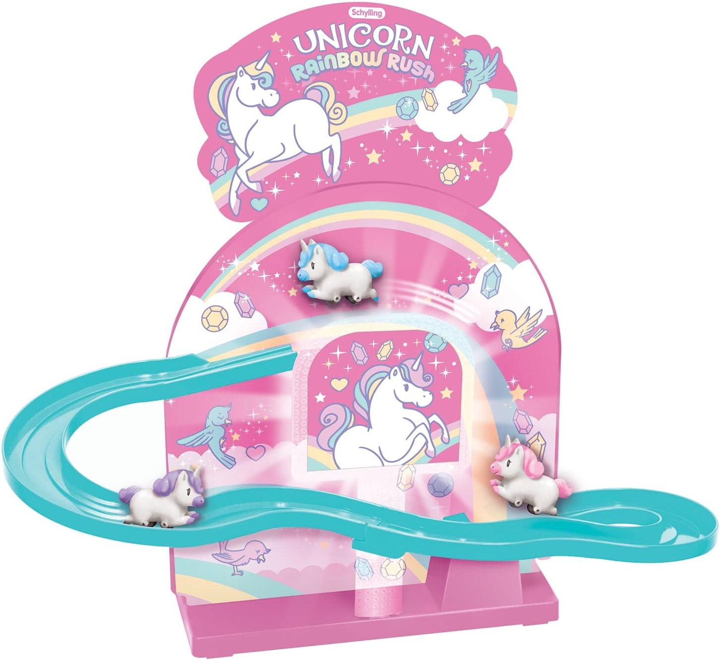Schylling Unicorn Rainbow Rush. Pink