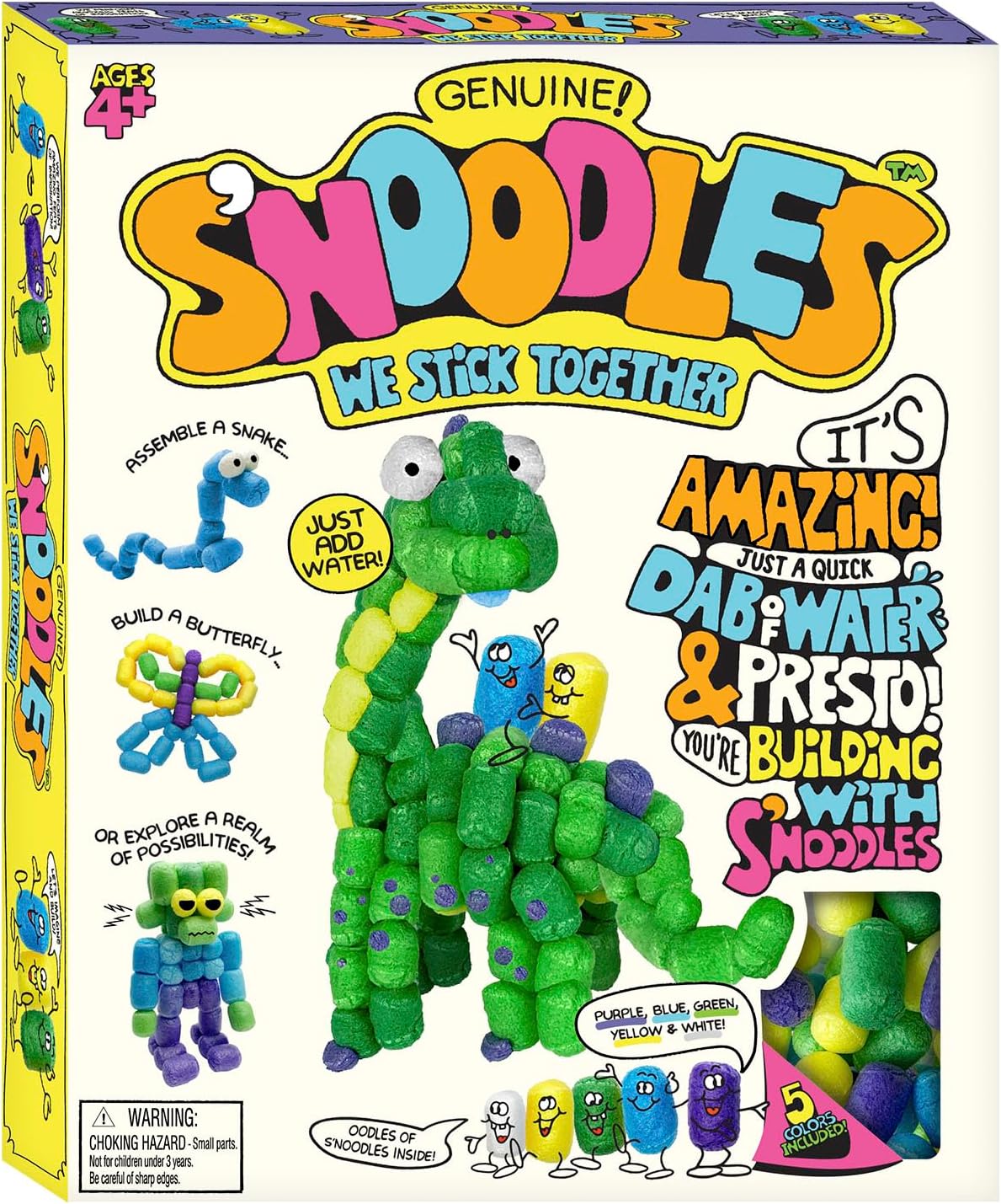 Schylling S-Noodles - Creative Building Craft Kit - Just Add Water - Ages 4 and Up - One Kit